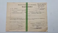 Original passerseddel oksbøl WW2 for Tysk feltpoliti