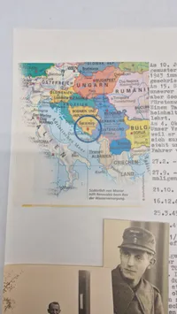 Tysk WW2  Wehrpass med historie