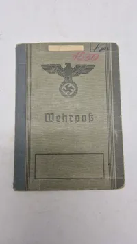 Tysk WW2  Wehrpass med historie