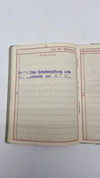 Tysk WW2  Wehrpass med historie