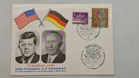 Førstedags kuvert fra John F. Kennedys besøg i Vesttyskland og Vestberlin i juni 1963.