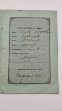 Originalt Deutsches Reich Reisepas
