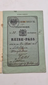 Originalt Deutsches Reich Reisepas