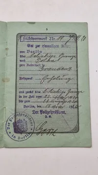 Originalt Deutsches Reich Reisepas