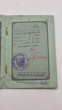 Originalt Deutsches Reich Reisepas