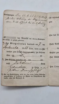 Originalt tysk ww1 militær pas