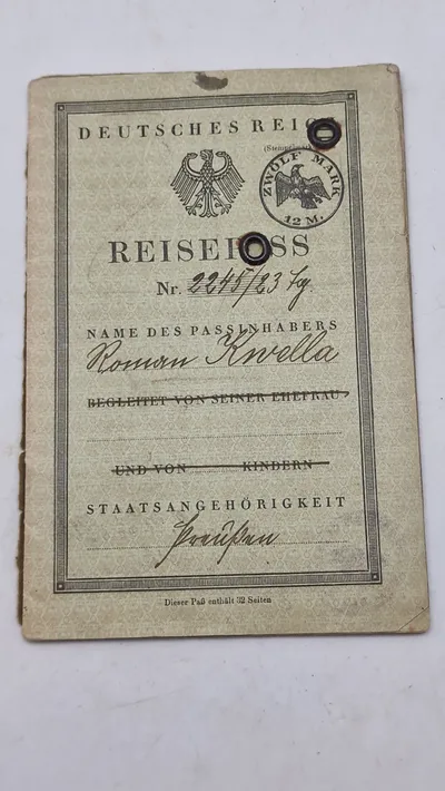 Originalt tysk Reisepass