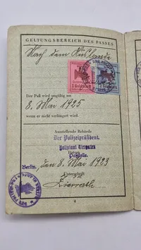 Originalt tysk Reisepass