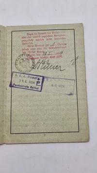 Originalt tysk Reisepass