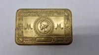 Original WW1 British Army 1914 Christmas Mary Tin med samling mønter