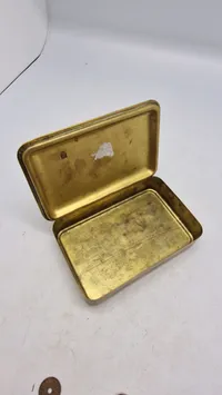 Original WW1 British Army 1914 Christmas Mary Tin med samling mønter