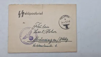 Originalt SS feltpost