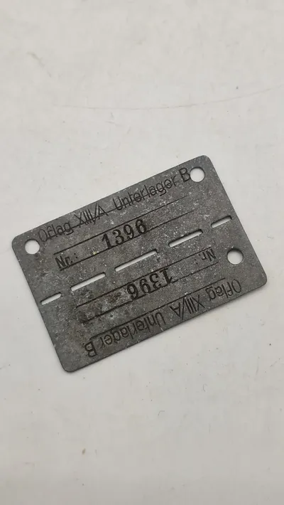 Original id brik fra Oflag XIII/A Unterlager B (Fangelejr)