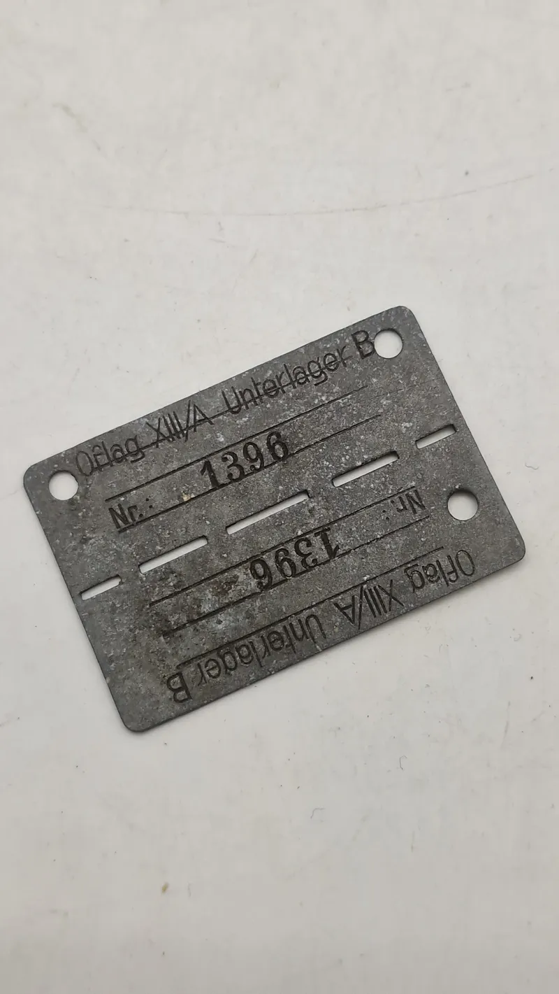 Original id brik fra Oflag XIII/A Unterlager B (Fangelejr)
