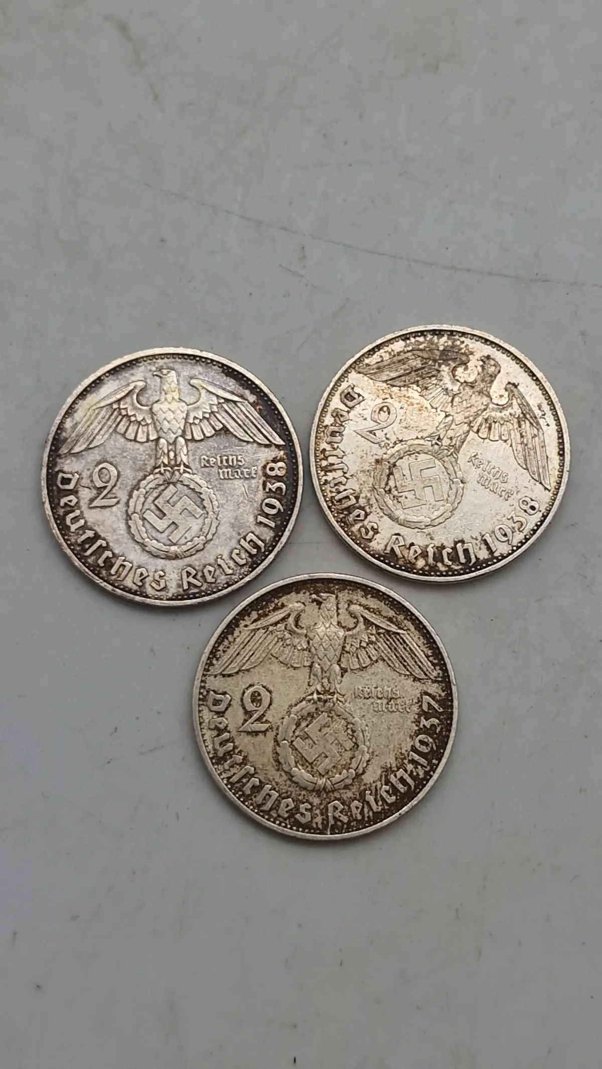 Original Tyske sølvmynter
