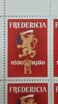 Lot Fredericia frimærker mm