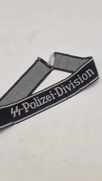 Original Waffen-SS "SS-Polizei-Division" cuffband - EM/NCO Bevo-Type