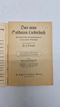 Originalt eks af  "Das Neue Soldaten Liederbuch“