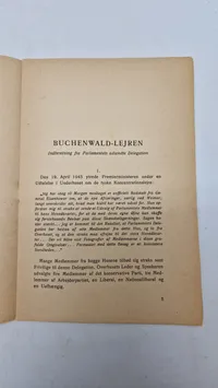 Hæfter omhandlende Buchenwald kz-lejr