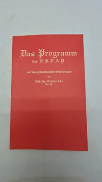 Das Programm der NSDAP
und seine weltanschaulichen Grundgedanken
Dipl.-Ing. Gottfried Feder M.0.R.
