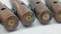 MG 42 Samling originale deaktiverede 8X57JS patroner i bælte, ww2