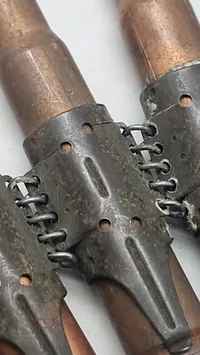 MG 42 Samling originale deaktiverede 8X57JS patroner i bælte, ww2