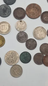 Samling originale tyske mønter