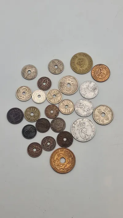 Samling originale danske mønter
