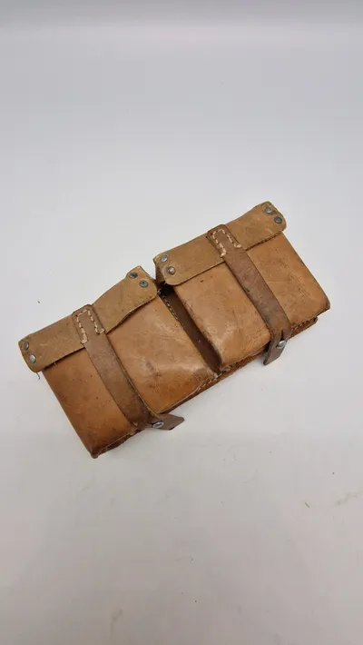 Original brun læder K.43 Magasintaske mærket Ros 44