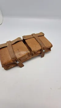 Original brun læder K.43 Magasintaske mærket Ros 44