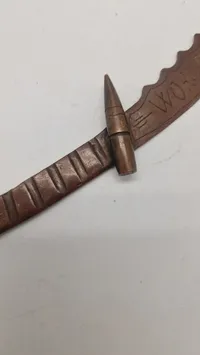 Papirkniv af granat og mønt souvenir 1 VK
