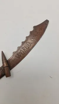 Papirkniv af granat og mønt souvenir 1 VK