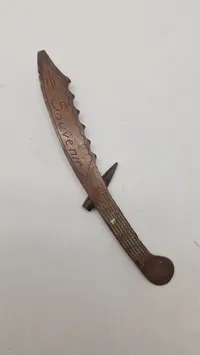 Papirkniv af granat og mønt souvenir 1 VK