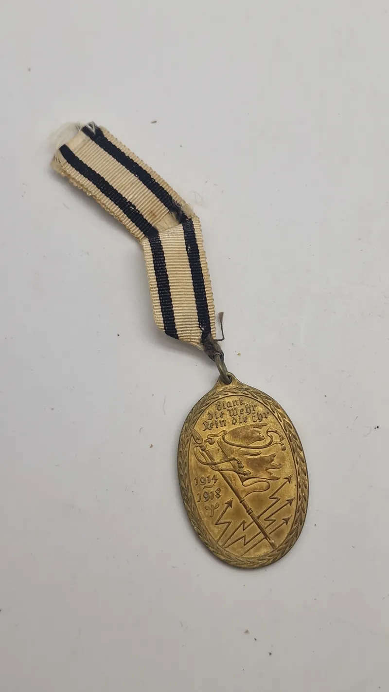 Original WWI Imperial German Kyffhauserbund 1918 Veterans Medal