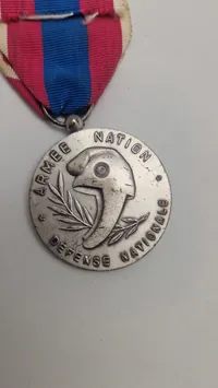 Original fransk forsvarsmedalje (Médaille de la Défense nationale)