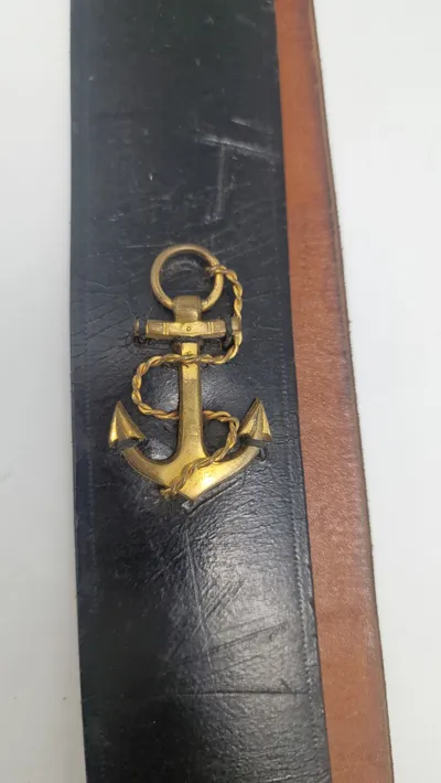 Originalt Sjældent Dansk bælte for kadet dolk Marinen