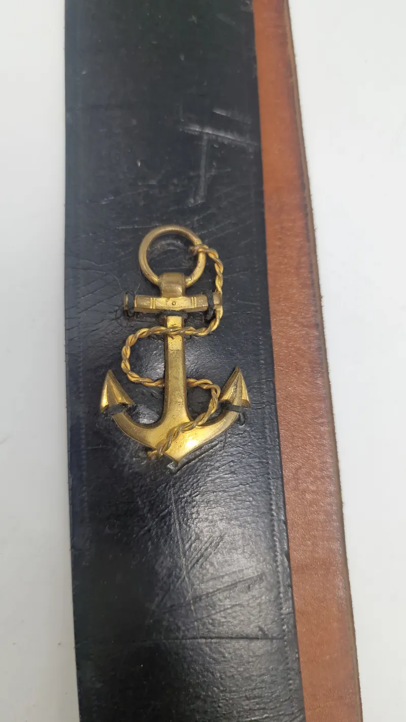 Originalt Sjældent Dansk bælte for kadet dolk Marinen
