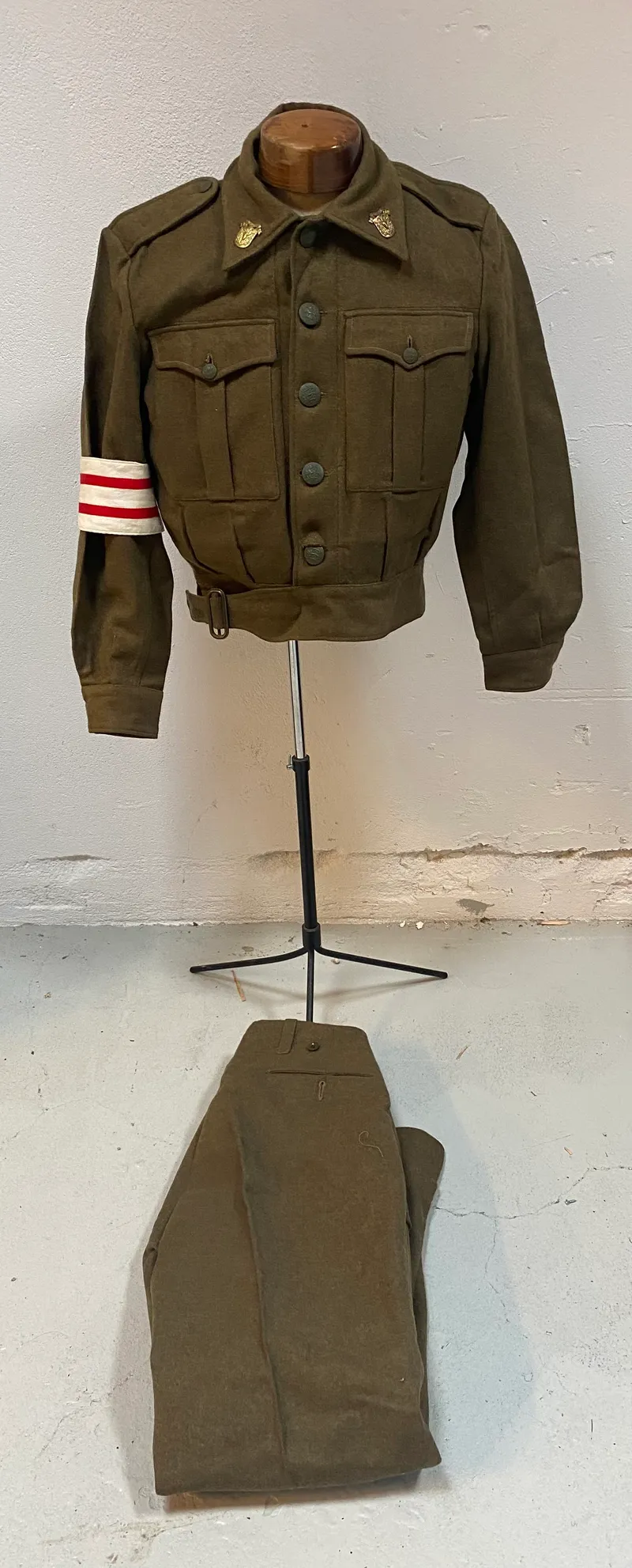 Originalt dansk M/1944 battledress med bukser