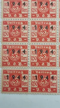 Originalt ark tyske ww2 mærker