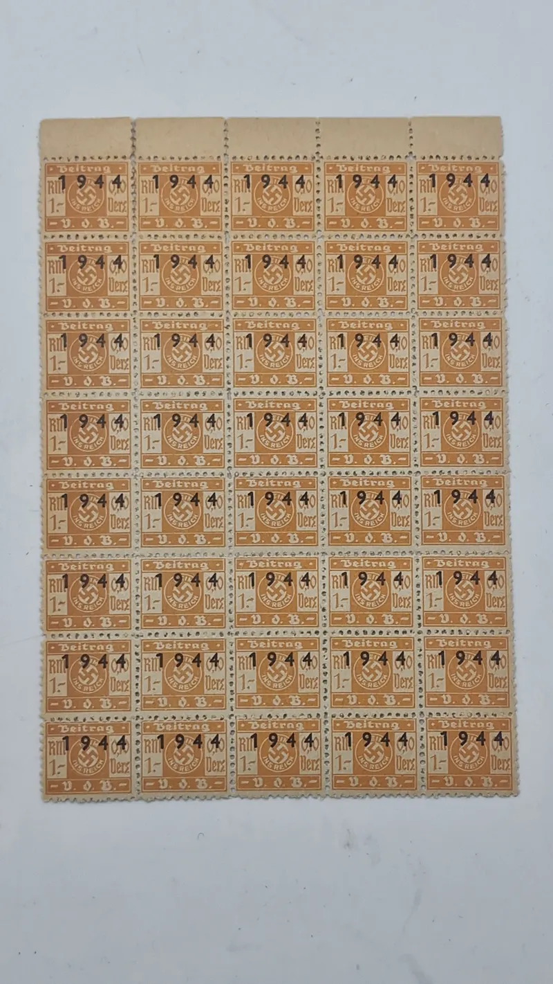 Originalt ark tyske ww2 mærker