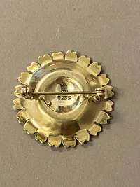 Original Georg Jensen “Marguerit” broche af sterlingsølv
