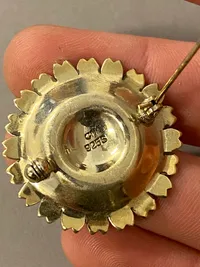 Original Georg Jensen “Marguerit” broche af sterlingsølv