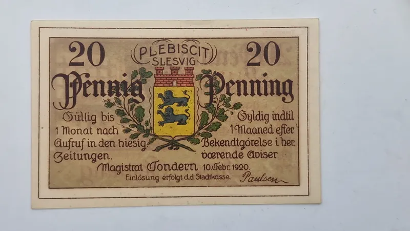 Original nødseddel, Tønder