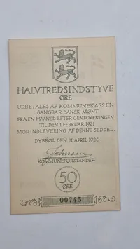 Original nødseddel, Dybbøl