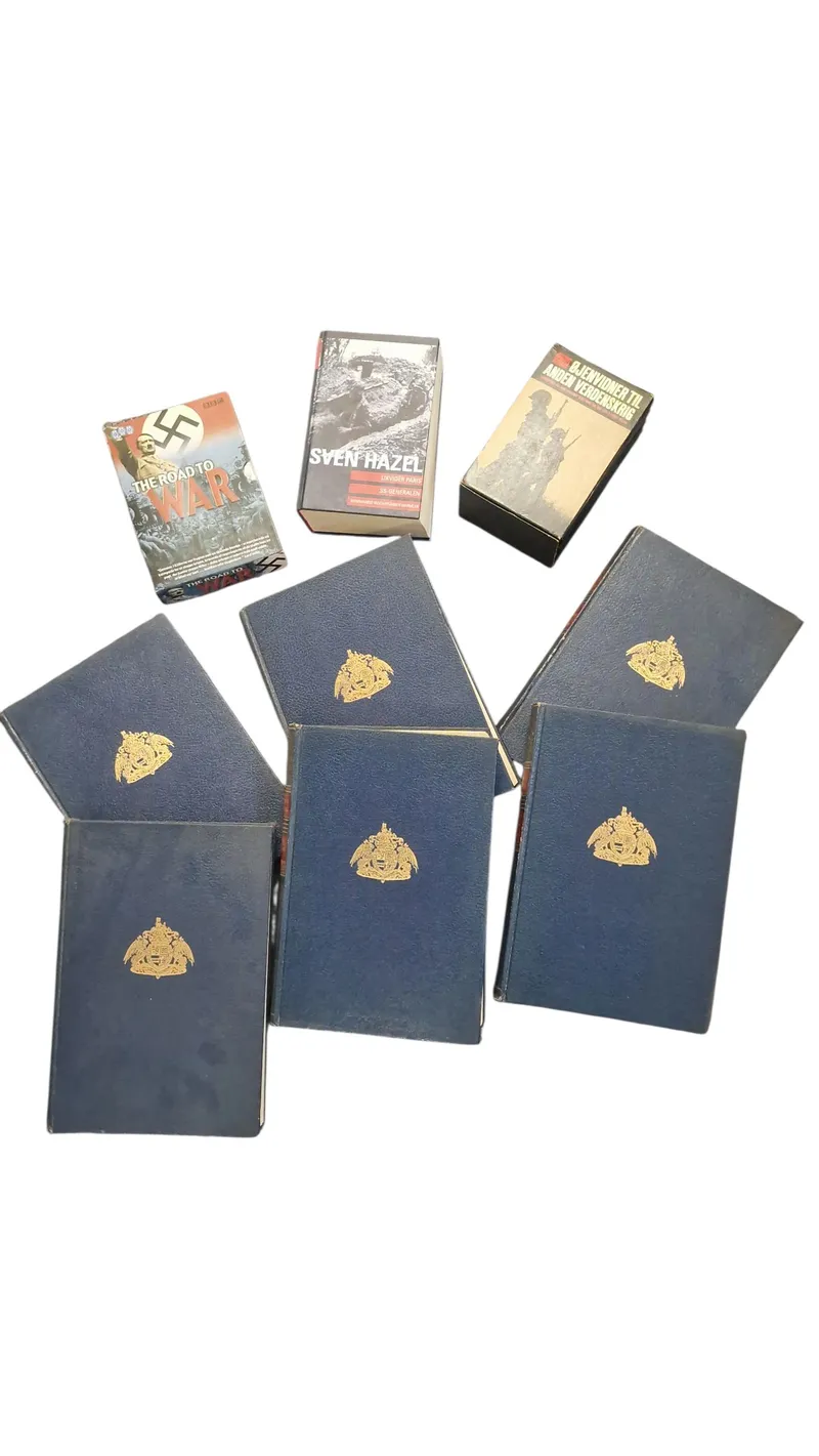 Lot ww2 bøger og dvd boks