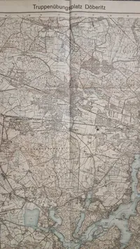 Originalt kort over Truppenübungsplatz Döberitz