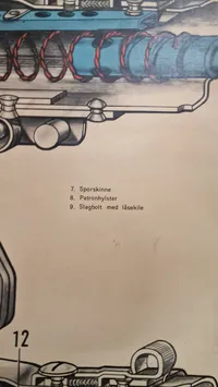 Undervisnings planche, let maskingevær M/62