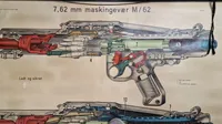Undervisnings planche, let maskingevær M/62
