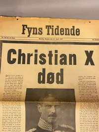 Original avis - Kong Christian X er død