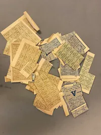 Originale rationeringsmærker - ww1 og efter